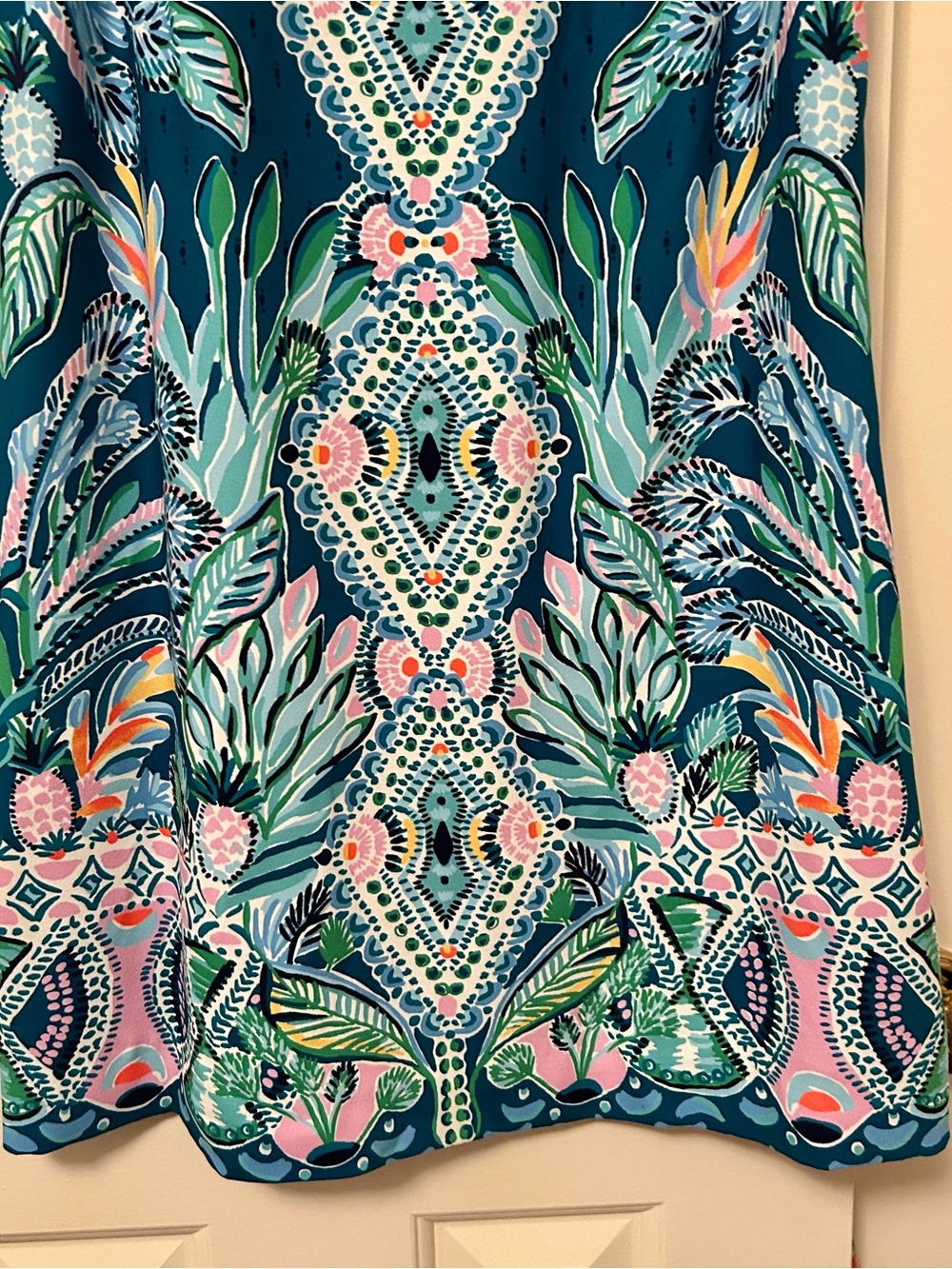 Lilly Pulitzer Brandi Shift Dress Valencia Teal Rain Florist Women's Size 8 - Picture 5 of 10